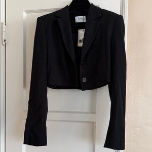 Bershka Black Cropped Blazer